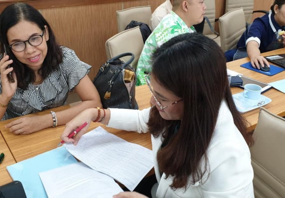 ภาพกิจกรรม คณะวิทยาศาสตร์และเทคโนโลยี เข้าร่วม ประชุมแลกเปลี่ยนเรียนรู้ เรื่อง การจัดทำผลการเรียนรู้ที่คาดหวัง (Expected Learning Outcome : ELOs)