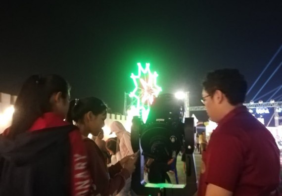 ภาพกิจกรรม ศูนย์วิทยาศาสตร์และวิทยาศาสตร์ประยุกต์ จัดกิจกรรมบริการวิชาการทางด้านดาราศาสตร์ชมปรากฏการณ์พระจันทร์เต็มดวง