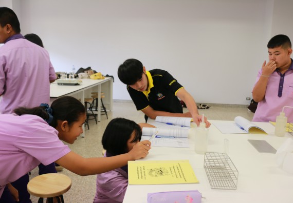 ภาพกิจกรรม คณะวิทยาศาสตร์และเทคโนโลยี จัดค่ายบูรณาการส่งเสริมนักเรียนห้องเรียนพิเศษ (E-SMART) ด้านวิทยาศาสตร์ โรงเรียนคลองขลุงราษรังสรรค์