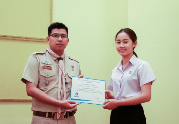 ภาพกิจกรรม คณะวิทยาศาสตร์และเทคโนโลยี จัดพิธีมอบทุนการศึกษา ปตท.สผ.ประจาปี 2562