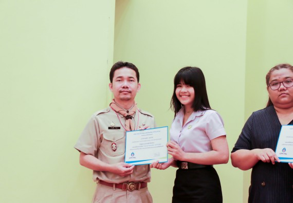 ภาพกิจกรรม คณะวิทยาศาสตร์และเทคโนโลยี จัดพิธีมอบทุนการศึกษา ปตท.สผ.ประจาปี 2562