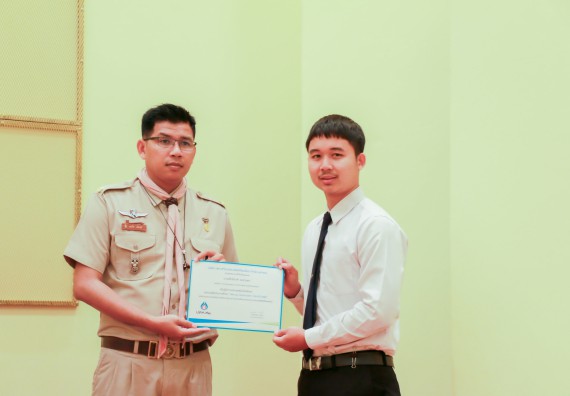 ภาพกิจกรรม คณะวิทยาศาสตร์และเทคโนโลยี จัดพิธีมอบทุนการศึกษา ปตท.สผ.ประจาปี 2562