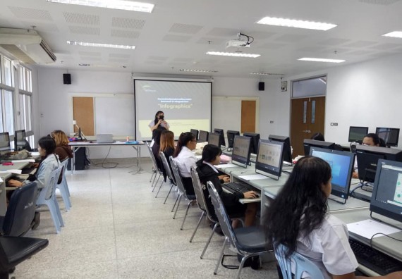 ภาพกิจกรรม โปรแกรมวิชาชีววิทยา จัดโครงการส่งเสริมการจัดการเรียนการสอนในศตวรรษที่ 21 หลักสูตรชีววิทยา การประยุกต์ใช้ Inforgraphic