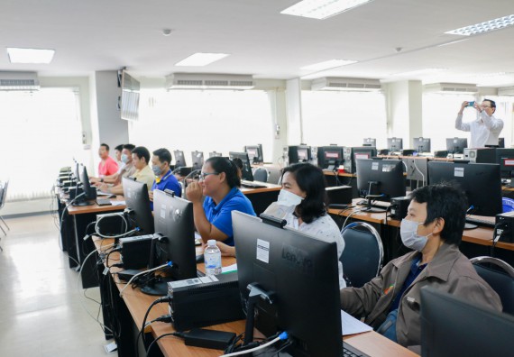 ภาพกิจกรรม คณะวิทยาศาสตร์และเทคโนโลยี จัดทดสอบฝีมือแรงงานตามมาตรฐานกรมพัฒนาฝีมือแรงงาน