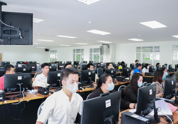 ภาพกิจกรรม คณะวิทยาศาสตร์และเทคโนโลยี จัดทดสอบฝีมือแรงงานตามมาตรฐานกรมพัฒนาฝีมือแรงงาน