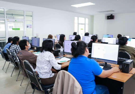 ภาพกิจกรรม คณะวิทยาศาสตร์และเทคโนโลยี จัดทดสอบฝีมือแรงงานตามมาตรฐานกรมพัฒนาฝีมือแรงงาน