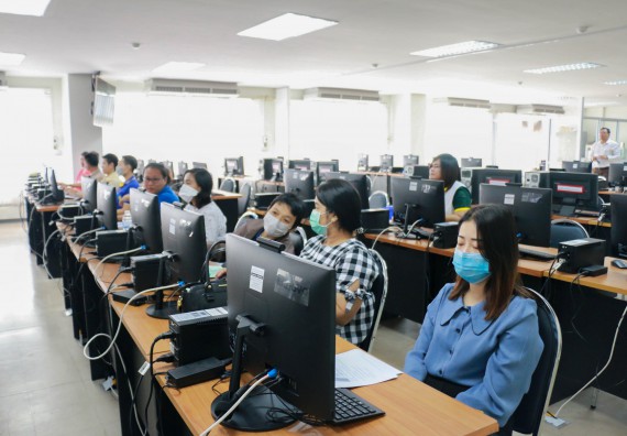 ภาพกิจกรรม คณะวิทยาศาสตร์และเทคโนโลยี จัดทดสอบฝีมือแรงงานตามมาตรฐานกรมพัฒนาฝีมือแรงงาน