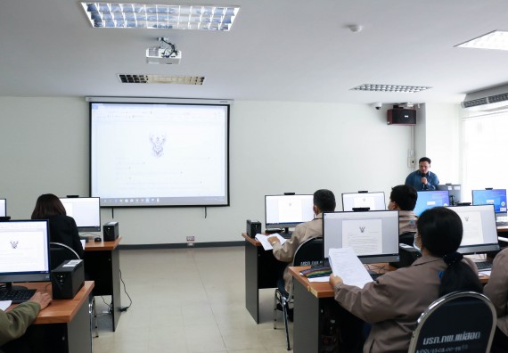 ภาพกิจกรรม คณะวิทยาศาสตร์และเทคโนโลยี จัดทดสอบฝีมือแรงงานตามมาตรฐานกรมพัฒนาฝีมือแรงงาน