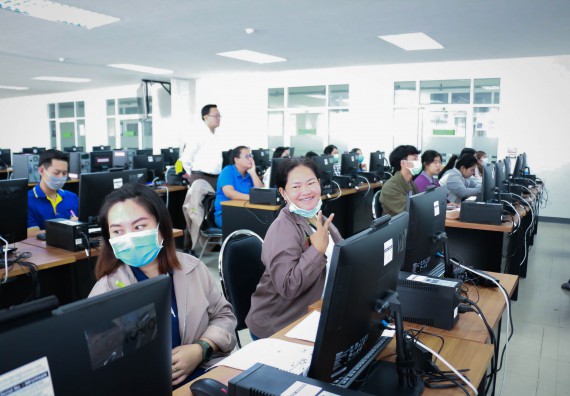 ภาพกิจกรรม คณะวิทยาศาสตร์และเทคโนโลยี จัดทดสอบฝีมือแรงงานตามมาตรฐานกรมพัฒนาฝีมือแรงงาน