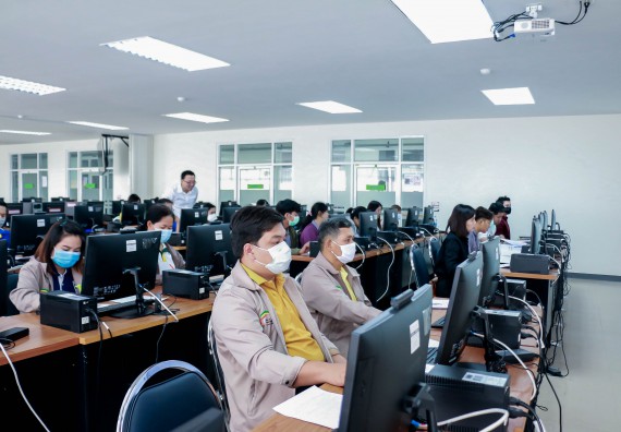 ภาพกิจกรรม คณะวิทยาศาสตร์และเทคโนโลยี จัดทดสอบฝีมือแรงงานตามมาตรฐานกรมพัฒนาฝีมือแรงงาน