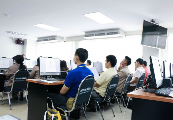 ภาพกิจกรรม คณะวิทยาศาสตร์และเทคโนโลยี จัดทดสอบฝีมือแรงงานตามมาตรฐานกรมพัฒนาฝีมือแรงงาน