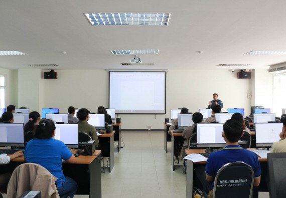 ภาพกิจกรรม คณะวิทยาศาสตร์และเทคโนโลยี จัดทดสอบฝีมือแรงงานตามมาตรฐานกรมพัฒนาฝีมือแรงงาน