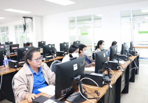 ภาพกิจกรรม คณะวิทยาศาสตร์และเทคโนโลยี จัดทดสอบฝีมือแรงงานตามมาตรฐานกรมพัฒนาฝีมือแรงงาน