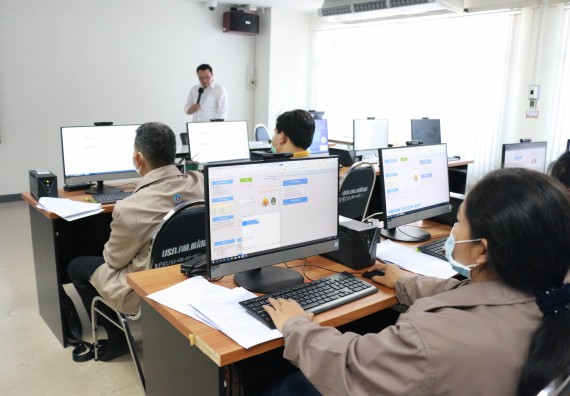 ภาพกิจกรรม คณะวิทยาศาสตร์และเทคโนโลยี จัดทดสอบฝีมือแรงงานตามมาตรฐานกรมพัฒนาฝีมือแรงงาน