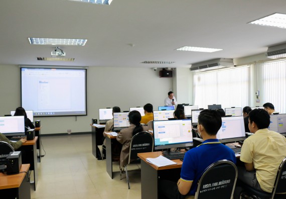 ภาพกิจกรรม คณะวิทยาศาสตร์และเทคโนโลยี จัดทดสอบฝีมือแรงงานตามมาตรฐานกรมพัฒนาฝีมือแรงงาน