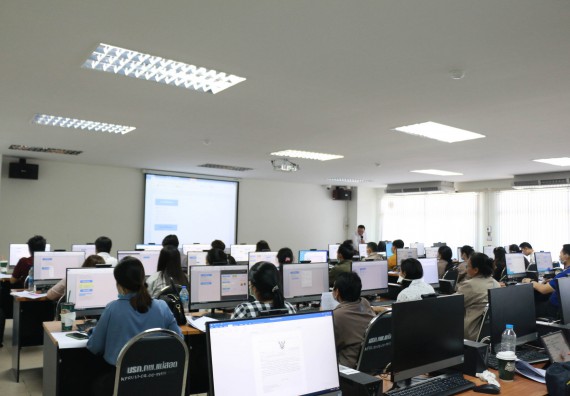 ภาพกิจกรรม คณะวิทยาศาสตร์และเทคโนโลยี จัดทดสอบฝีมือแรงงานตามมาตรฐานกรมพัฒนาฝีมือแรงงาน