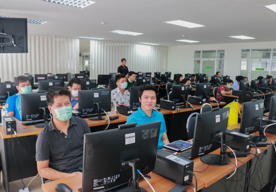 ภาพกิจกรรม คณะวิทยาศาสตร์และเทคโนโลยี จัดทดสอบฝีมือแรงงานตามมาตรฐานกรมพัฒนาฝีมือแรงงาน