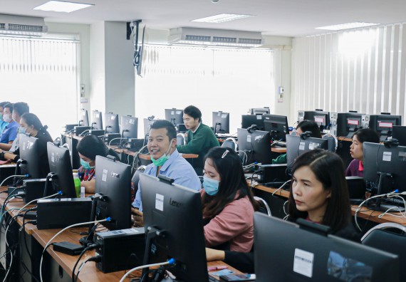 ภาพกิจกรรม คณะวิทยาศาสตร์และเทคโนโลยี จัดทดสอบฝีมือแรงงานตามมาตรฐานกรมพัฒนาฝีมือแรงงาน