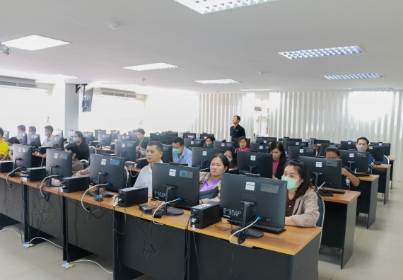 ภาพกิจกรรม คณะวิทยาศาสตร์และเทคโนโลยี จัดทดสอบฝีมือแรงงานตามมาตรฐานกรมพัฒนาฝีมือแรงงาน