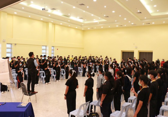 ภาพกิจกรรม สโมสรนักศึกษาคณะวิทยาศาสตร์และเทคโนโลยี จัดอบรมเชิงปฏิบัติการเรื่อง สั่งจิต ชีวิตเปลี่ยน (NLP) กิจกรรมพัฒนาความรู้ให้กับนักศึกษาและศิษย์เก่า