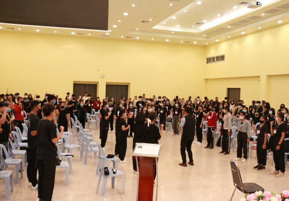 ภาพกิจกรรม สโมสรนักศึกษาคณะวิทยาศาสตร์และเทคโนโลยี จัดอบรมเชิงปฏิบัติการเรื่อง สั่งจิต ชีวิตเปลี่ยน (NLP) กิจกรรมพัฒนาความรู้ให้กับนักศึกษาและศิษย์เก่า