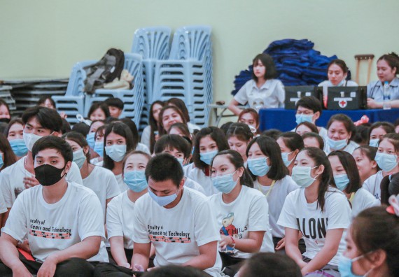 ภาพกิจกรรม สโมสรนักศึกษาคณะวิทยาศาสตร์และเทคโนโลยี จัดกิจกรรมบายศรีสู่ขวัญคณะวิทยาศาสตร์และเทคโนโลยี