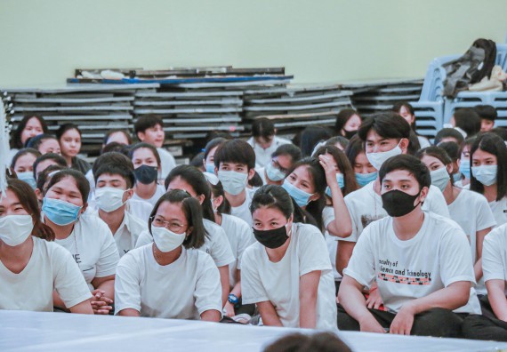 ภาพกิจกรรม สโมสรนักศึกษาคณะวิทยาศาสตร์และเทคโนโลยี จัดกิจกรรมบายศรีสู่ขวัญคณะวิทยาศาสตร์และเทคโนโลยี