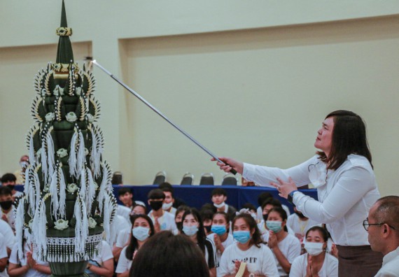 ภาพกิจกรรม สโมสรนักศึกษาคณะวิทยาศาสตร์และเทคโนโลยี จัดกิจกรรมบายศรีสู่ขวัญคณะวิทยาศาสตร์และเทคโนโลยี