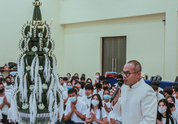 ภาพกิจกรรม สโมสรนักศึกษาคณะวิทยาศาสตร์และเทคโนโลยี จัดกิจกรรมบายศรีสู่ขวัญคณะวิทยาศาสตร์และเทคโนโลยี