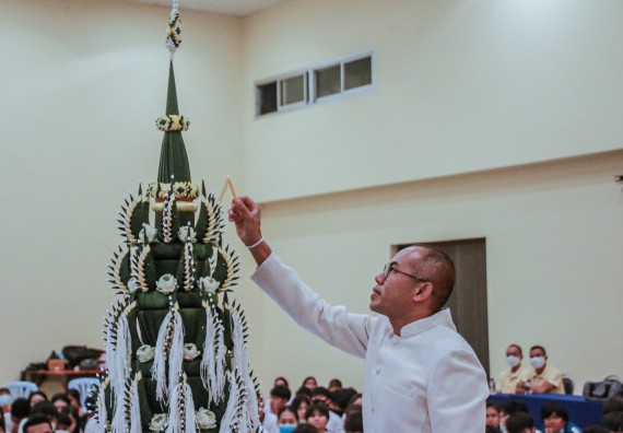 ภาพกิจกรรม สโมสรนักศึกษาคณะวิทยาศาสตร์และเทคโนโลยี จัดกิจกรรมบายศรีสู่ขวัญคณะวิทยาศาสตร์และเทคโนโลยี