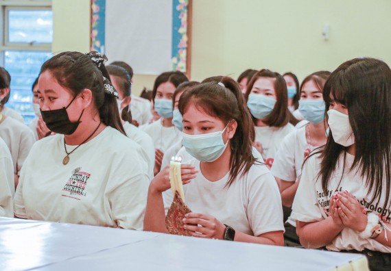 ภาพกิจกรรม สโมสรนักศึกษาคณะวิทยาศาสตร์และเทคโนโลยี จัดกิจกรรมบายศรีสู่ขวัญคณะวิทยาศาสตร์และเทคโนโลยี