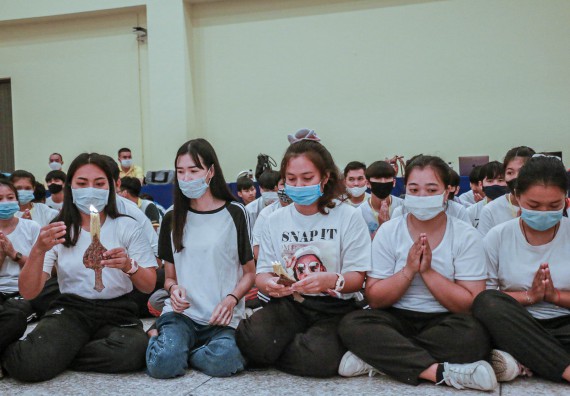 ภาพกิจกรรม สโมสรนักศึกษาคณะวิทยาศาสตร์และเทคโนโลยี จัดกิจกรรมบายศรีสู่ขวัญคณะวิทยาศาสตร์และเทคโนโลยี