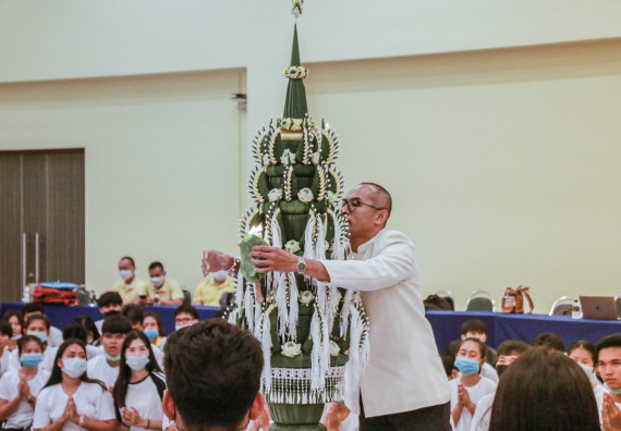 ภาพกิจกรรม สโมสรนักศึกษาคณะวิทยาศาสตร์และเทคโนโลยี จัดกิจกรรมบายศรีสู่ขวัญคณะวิทยาศาสตร์และเทคโนโลยี