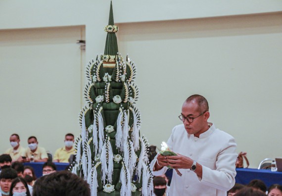 ภาพกิจกรรม สโมสรนักศึกษาคณะวิทยาศาสตร์และเทคโนโลยี จัดกิจกรรมบายศรีสู่ขวัญคณะวิทยาศาสตร์และเทคโนโลยี