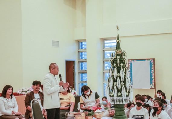 ภาพกิจกรรม สโมสรนักศึกษาคณะวิทยาศาสตร์และเทคโนโลยี จัดกิจกรรมบายศรีสู่ขวัญคณะวิทยาศาสตร์และเทคโนโลยี