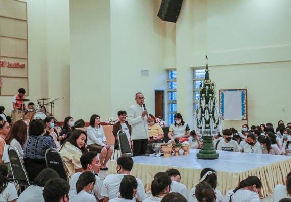 ภาพกิจกรรม สโมสรนักศึกษาคณะวิทยาศาสตร์และเทคโนโลยี จัดกิจกรรมบายศรีสู่ขวัญคณะวิทยาศาสตร์และเทคโนโลยี