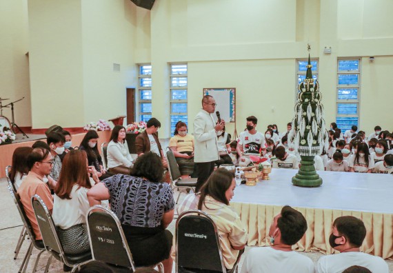 ภาพกิจกรรม สโมสรนักศึกษาคณะวิทยาศาสตร์และเทคโนโลยี จัดกิจกรรมบายศรีสู่ขวัญคณะวิทยาศาสตร์และเทคโนโลยี