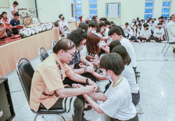 ภาพกิจกรรม สโมสรนักศึกษาคณะวิทยาศาสตร์และเทคโนโลยี จัดกิจกรรมบายศรีสู่ขวัญคณะวิทยาศาสตร์และเทคโนโลยี