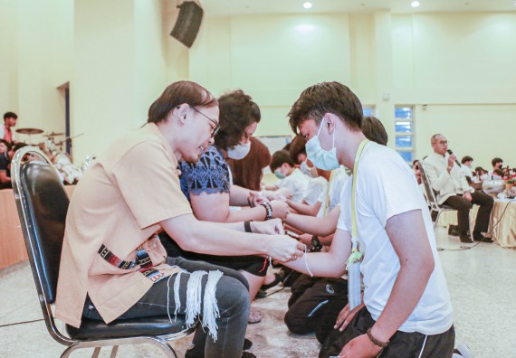 ภาพกิจกรรม สโมสรนักศึกษาคณะวิทยาศาสตร์และเทคโนโลยี จัดกิจกรรมบายศรีสู่ขวัญคณะวิทยาศาสตร์และเทคโนโลยี