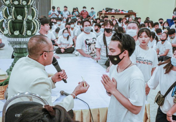 ภาพกิจกรรม สโมสรนักศึกษาคณะวิทยาศาสตร์และเทคโนโลยี จัดกิจกรรมบายศรีสู่ขวัญคณะวิทยาศาสตร์และเทคโนโลยี