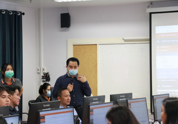 ภาพกิจกรรม คณะวิทยาศาสตร์และเทคโนโลยี เข้าร่วม อบรมระบบสำนักงานอัตโนมัติ (e-office) และระบบการลาและไปราชการ (e-personal)