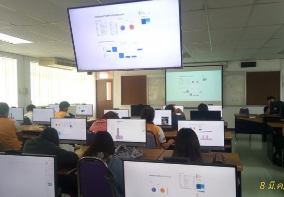 ภาพกิจกรรม โปรแกรมวิชาวิทยาการคอมพิวเตอร์ จัดอบรมเชิงปฏิบัติการ เรื่อง Business Intelligence Tools with Tableau and Qliksence