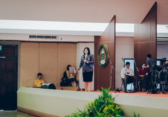 ภาพกิจกรรม คณะวิทยาศาสตร์และเทคโนโลยี จัดพิธีฝึกซ้อมรับพระราชทานปริญญาบัตร กลุ่มย่อย คณะวิทยาศาสตร์และเทคโนโลยี ประจำปีการศึกษา 2559-2560