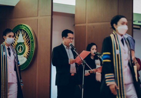 ภาพกิจกรรม คณะวิทยาศาสตร์และเทคโนโลยี จัดพิธีฝึกซ้อมรับพระราชทานปริญญาบัตร กลุ่มย่อย คณะวิทยาศาสตร์และเทคโนโลยี ประจำปีการศึกษา 2559-2560