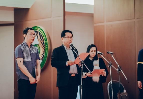 ภาพกิจกรรม คณะวิทยาศาสตร์และเทคโนโลยี จัดพิธีฝึกซ้อมรับพระราชทานปริญญาบัตร กลุ่มย่อย คณะวิทยาศาสตร์และเทคโนโลยี ประจำปีการศึกษา 2559-2560