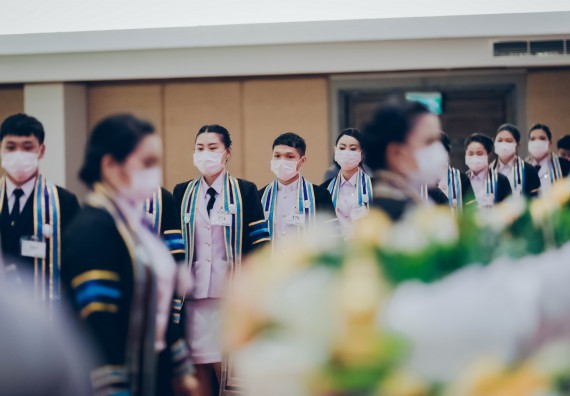 ภาพกิจกรรม คณะวิทยาศาสตร์และเทคโนโลยี จัดพิธีฝึกซ้อมรับพระราชทานปริญญาบัตร กลุ่มย่อย คณะวิทยาศาสตร์และเทคโนโลยี ประจำปีการศึกษา 2559-2560