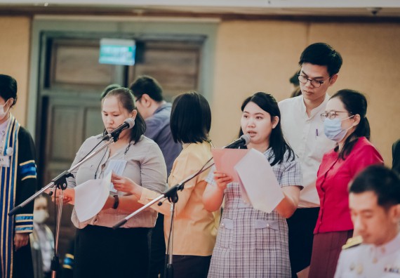 ภาพกิจกรรม คณะวิทยาศาสตร์และเทคโนโลยี จัดพิธีฝึกซ้อมรับพระราชทานปริญญาบัตร กลุ่มย่อย คณะวิทยาศาสตร์และเทคโนโลยี ประจำปีการศึกษา 2559-2560