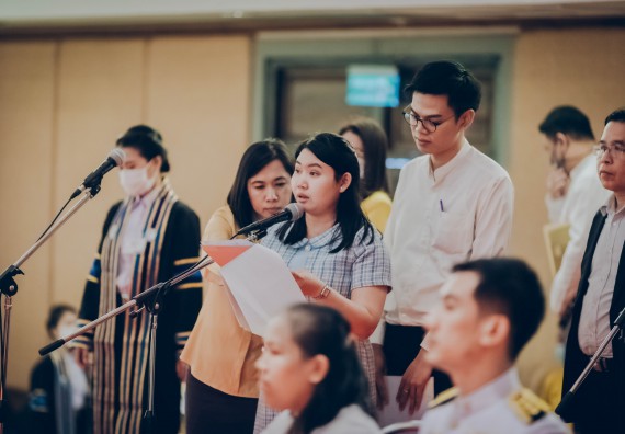 ภาพกิจกรรม คณะวิทยาศาสตร์และเทคโนโลยี จัดพิธีฝึกซ้อมรับพระราชทานปริญญาบัตร กลุ่มย่อย คณะวิทยาศาสตร์และเทคโนโลยี ประจำปีการศึกษา 2559-2560