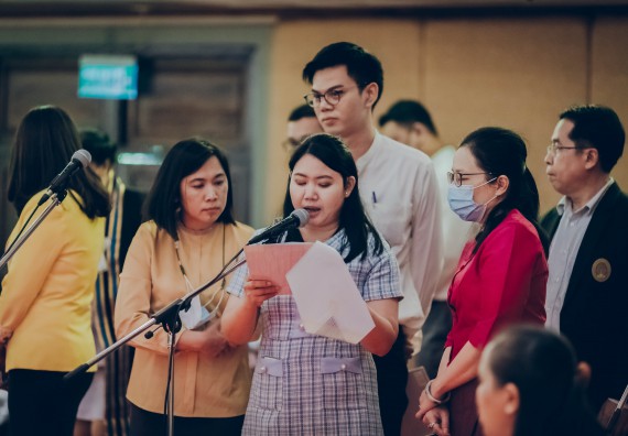 ภาพกิจกรรม คณะวิทยาศาสตร์และเทคโนโลยี จัดพิธีฝึกซ้อมรับพระราชทานปริญญาบัตร กลุ่มย่อย คณะวิทยาศาสตร์และเทคโนโลยี ประจำปีการศึกษา 2559-2560