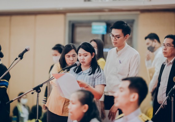 ภาพกิจกรรม คณะวิทยาศาสตร์และเทคโนโลยี จัดพิธีฝึกซ้อมรับพระราชทานปริญญาบัตร กลุ่มย่อย คณะวิทยาศาสตร์และเทคโนโลยี ประจำปีการศึกษา 2559-2560